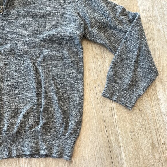 Mens Joseph Abboud Grey Quarter Zip Sweater - XXL - Picture 3 of 6